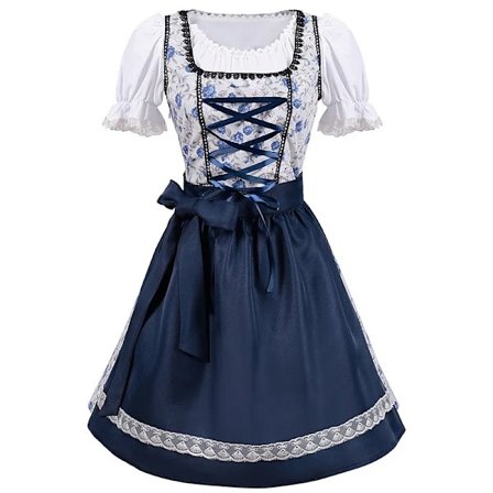 Mub- New Oktoberfest Costume Party Dress Cosplay Maid Dress V-neck Beer Dress Costume for The Holiday Party Dance how