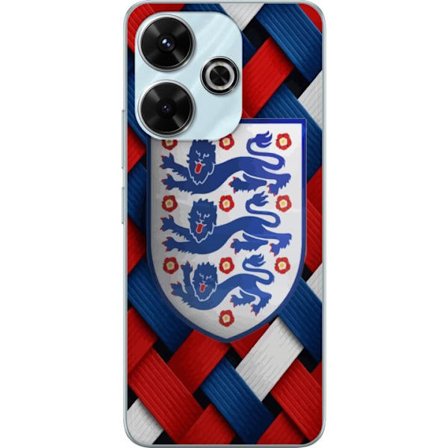 Yhteensopiva Puhelinkuori Xiaomi Xiaomi Redmi 13 Graafinen Englanti-aihe heraldisilla leijonilla ja punaisella, valkoisella ja sinisellä punotulla ku