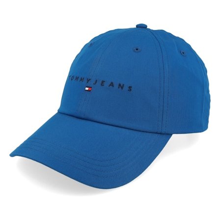 Tommy Hilfiger - Linear Logo Cap Vibrant Indigo Dad Cap Unconstructed Blue Cap - @ Hatstore
