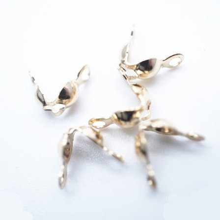 200 st Crimp Beads Sladd Knutöverdrag Ändlockskontakt Cap 4 4