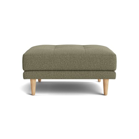 Cali Puf - Nordic Grøn - 81x71x40cm - Elegant siddeplads/hvileplads - Afslappende puf med lyse/mørke bøgetræsben - Afslapning til stuen