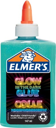 ELMERS Glow-In-The-Dark Bastelkleber Blau 147ml-Flasche