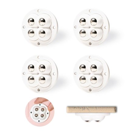 Självhäftande hjul 4-pack mini svängbara självhäftande hjul Självhäftande hjul klibbiga svängbara hjul i rostfritt stål för små apparater möbler