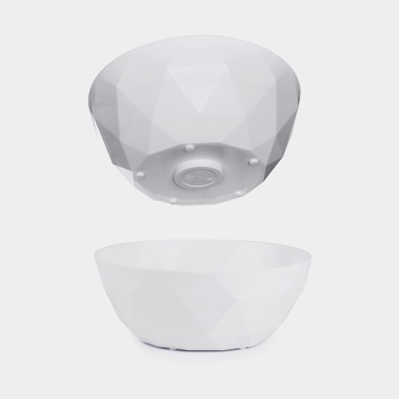 Magnetic plastic bowls Silwy Super Magnetic Bowl, white, Ø16 cm, 2-pack