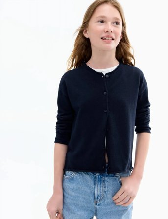 Mango Long Sleeves Knit Cardigan - Black - 9-10