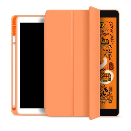 Stilig etui for iPad 2018/2017 9.7" Oransje Finkornet Bakside