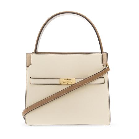 Tory Burch, Lee Radziwill Small shoulder bag Beige, Dames, Maat:ONE Size,leer