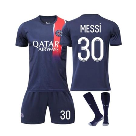 23-24 Paris Saint-Germain Børnefodboldtrøje nr. 30 Messi 23/24 Blue kids 24(130-140cm)