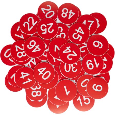 Plastik Numre Tags Graverede Nummererede Tags ID Tags Nøgle Tags Uden Hul (1-50)