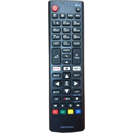 TV-fjernkontroll AKB75095308 Ny erstatningsfjernkontroll som passer til ulike LG Ultra HD TV-er Knapper for LG TV 28MT49S 32LJ610V 43UJ630V 43UJ634V