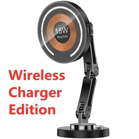 Magneettinen Auton Langaton Latausteline Magneetti Auton Kiinnike Nopea Latausasema Puhelimen Pidike Macsfae Iphonelle 15 14 13 12 Charging
