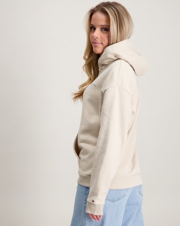 Tommy Hilfiger U MINI CORP LOGO HOODIE Beige Sweats à capuche Fille - Kids Brand Store