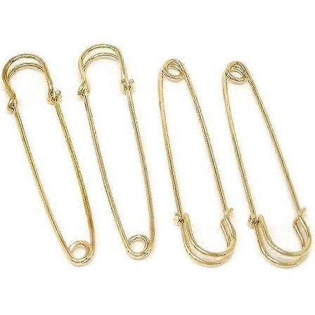 20 st 7,5 cm Extra Stora Säkerhetsnålar Kraftiga För Filtar, Kjolar (guld)