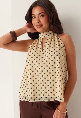 BUBBLEROOM-Mesh Tie Top-L