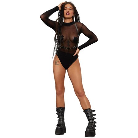 Pitkähihainen Bodysuit Musta - Onesize