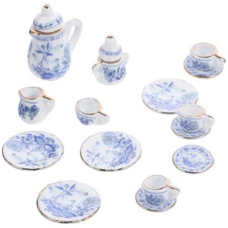 1 Sæt Miniatur Dukkehus Tekande og Kop Modeller Dukkehus Te Service Dukkehus Tilbehør