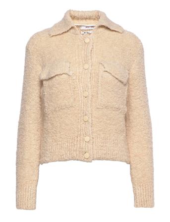 Jacinto Strikket Trøje Cardigan Beige Mango