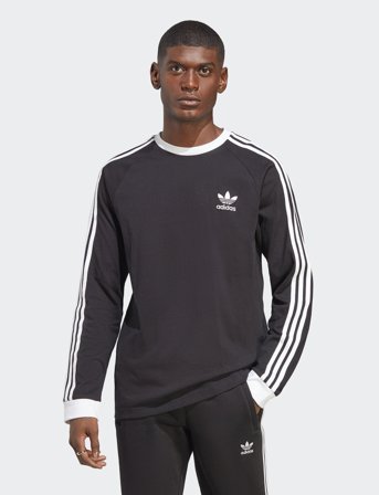 adidas Originals 3-Stripes Ls T - Black - M
