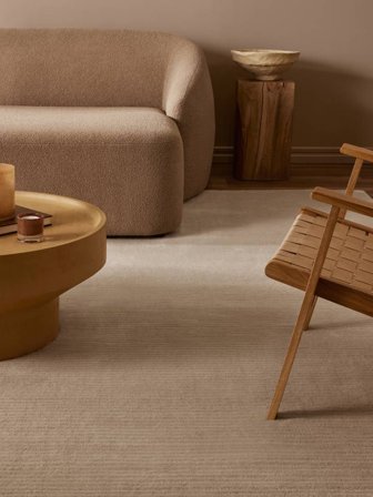 Fine Stripe 200X300 Béžová Jednobarevný Koberec