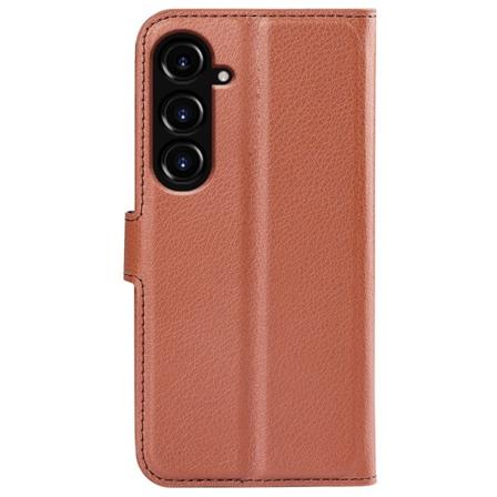 Samsung Galaxy S23 FE Litchi Texture fodral - Brun Brun