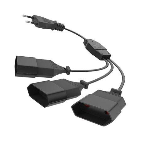 Europæisk tredobbelt stikdåse forlængerledning nem at bruge til hjemmekontoret