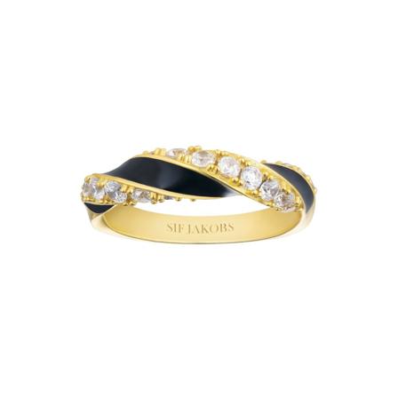 Sif Jakobs Ring Ferrara Sort, Dame Ringe, Størrelse: 60 MM