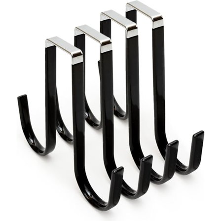 Dobbeltsidige kroker for klær til å henge over døren. Kroksett med fire kroker for å henge over døren