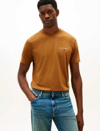 Tommy Hilfiger Brand Love Small Hilfiger Tee - Brown - S