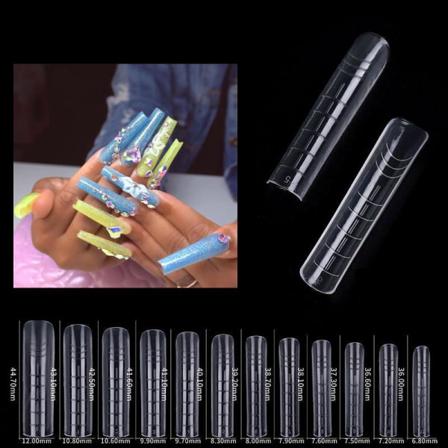 24st Nagelform För Polygel - Akrylnaglar - Nageltippar Transparent