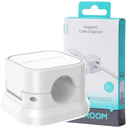 Joyroom JR-ZS368 Magnetic Cable Organizer - Hvit (3 stk)