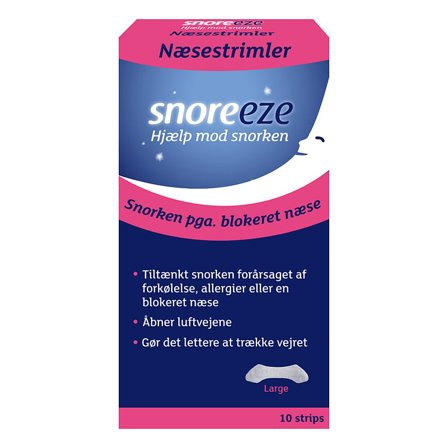 Snoreeze Næsestrimler L - 10 stk, Medicin & Pleje, Medicin & Pleje, Snorken