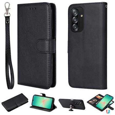 Nahkainen magneettikotelo Samsung Galaxy A17 Musta