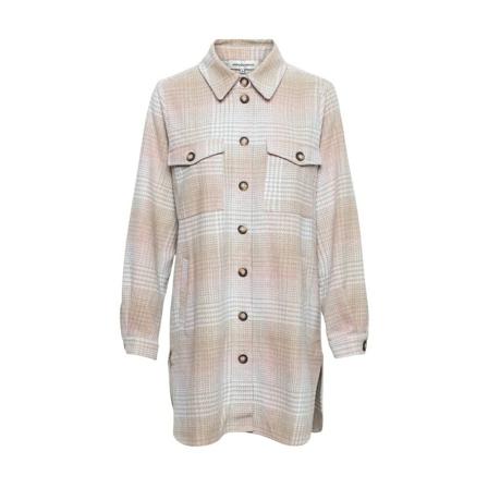 &Co Woman Tess Check I , Beige , Dames , Maat: M Longsleeve shirts