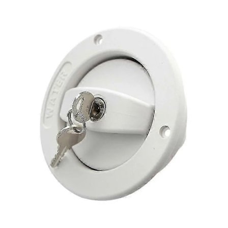 /EA/ Husvagns Tillbehör RV Modifierat Vatteninlopp med Lås Nyckel Vattentank Inlopp Lucka Trailer RV Lås Do Vit