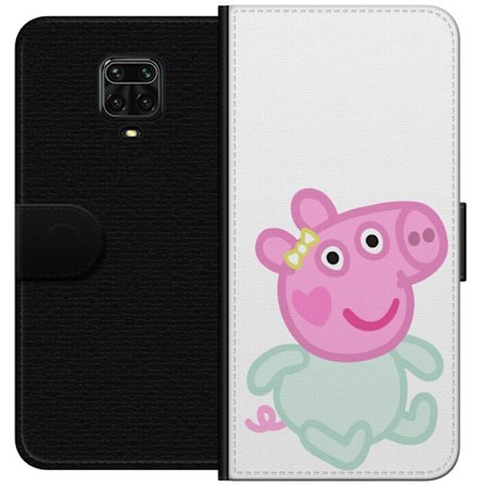 Yhteensopiva Lompakkokotelo Xiaomi Redmi Note 9 Pro Peppa Pig vauvahahmo pastelliväreissä, suloinen piirretty lasten kuvitus pehmeällä minimalisti