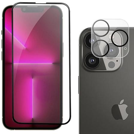 [2-pack] Iphone 14 Pro Max Härdat Glas Kameralinsskydd Svart