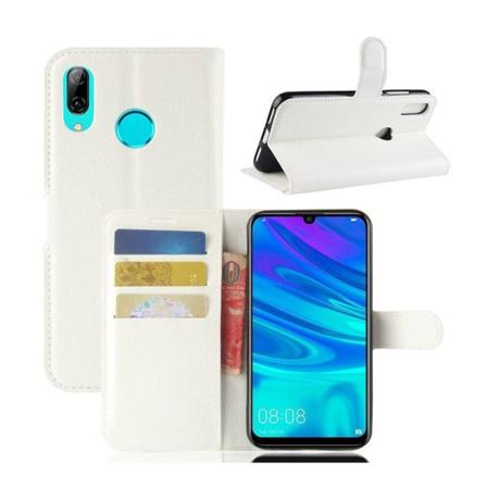 Huawei P30 Lite litchi skin læder flip etui - Hvid White