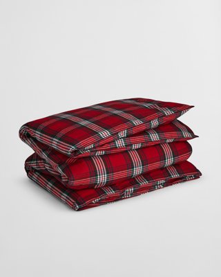 GANT - Holiday flanell dobbeltdynetrekk 200x220cm ruby red