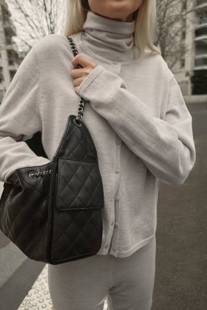 Lovisa Worge x NA-KD Strickjacke aus Merinowolle mit Knöpfen - Cardigans - Grau - L