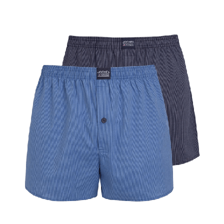 Jockey Boxer Woven 2-Pack Kalsonger Herr Blå XL