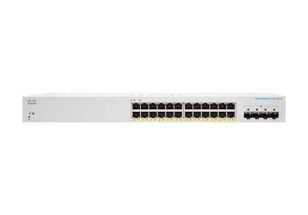 Cisco Business 220 Series CBS220-24FP-4X - switch - 24 porter - smart - rackmonterbar