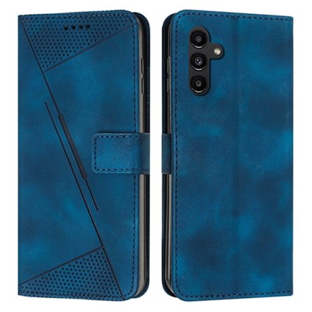 Etui til Samsung S23 ULTRA blåt læder Skin-feel fantasy trekant kort slot pung