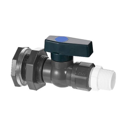 PVC Regnvandstønde Hane Sæt, 3/4 Tommer PVC Kugleventil, Spand Vandtank Dam Spand Hane Sæt