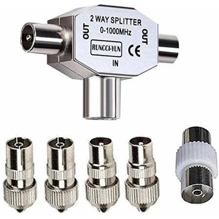 T-formet antennesplitter - 2-vejs antennefordeler