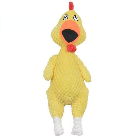 Kirkuva kana lemmikkieläinten koiran lelut Vinkuva ääni Hauska pehmolelu Pienille ja keskikokoisille koirille Interaktiivinen