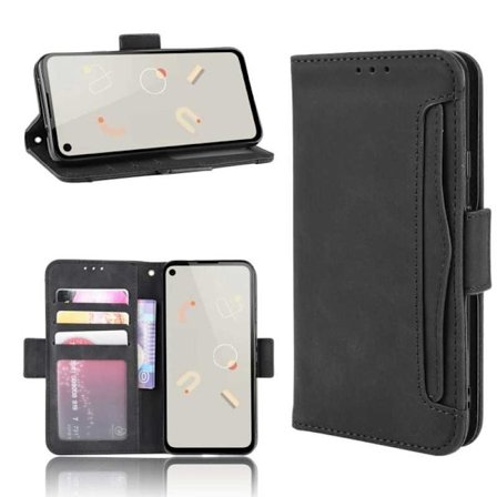 Google Pixel 4a 4G / LTE Wallet Case PU nahkainen 6-POCKET Winston V3