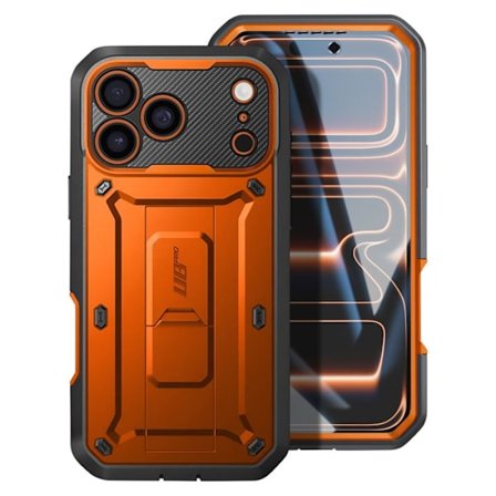 Kokonaiskoti - SUPCASE - iPhone 17 Pro Max - Suojaus 6m - Integroitu tuki - Liukumaton