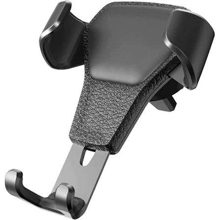Mobiltelefonholder med sterkt luftventilfeste Universal biltelefonholder Legering Bilnavigasjon Bilfeste Biltilbehør (Farge: Svart)