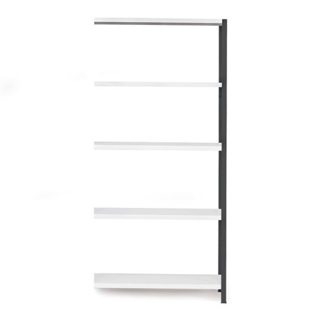 Regalsystem IDEAL, Anbaumodul, 1970x1005x400 mm, dunkelgrau