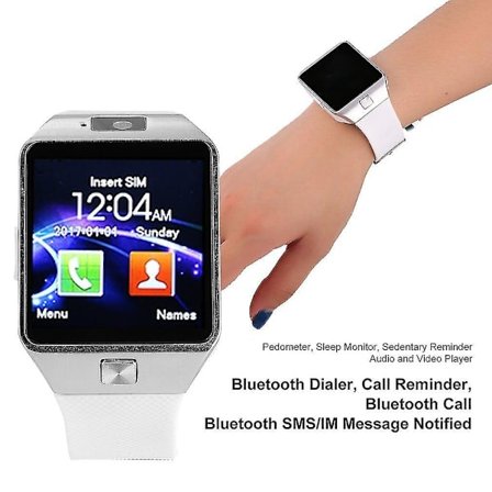 Dz09 Bluetooth Smartklokke Telefon Kamera Sim